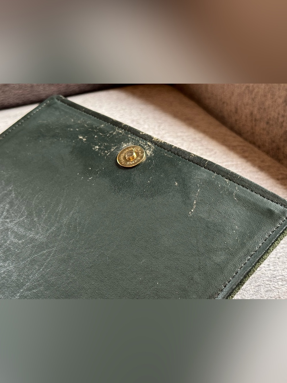 Vintage Collectif Forest Green Diamond-Quilted Evening Purse - Picture 5 of 8